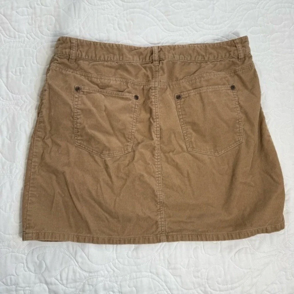 Y2K‎ Vintage J Crew Corduroy Mini Skirt Pockets Tan Grunge Preppy Women's 10 EUC